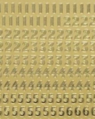 Numeros dourados autocolantes pequenos com brilho