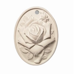 Placa com Rosa Aberta gesso perfumado
