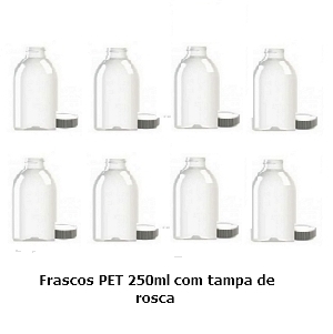 Frascos PET 250 ml PAC 8 - Oferta