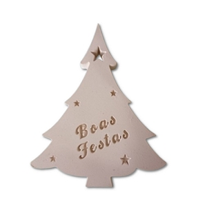 Arvore de Natal Boas-Festas em gesso