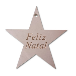 Estrela Feliz-Natal em gesso