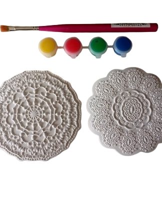 Mandalas 1 e 2 em gesso para pintar
