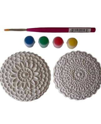 Mandalas 3 e 4 em gesso para pintar