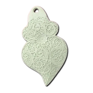 Coração de Viana  8.5x5cm em gesso perfumado 