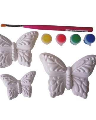 Borboletas em gesso para pintar